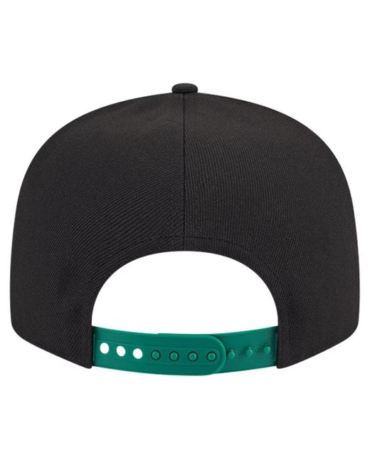 KTZ White/kelly Green Boston Celtics Throwback Gradient Tech Font 9fifty Snapback Hat for men