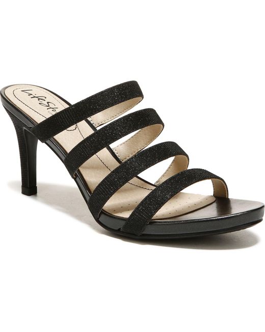 LifeStride Synthetic Marquee Slide Strappy Sandals in Black Lyst