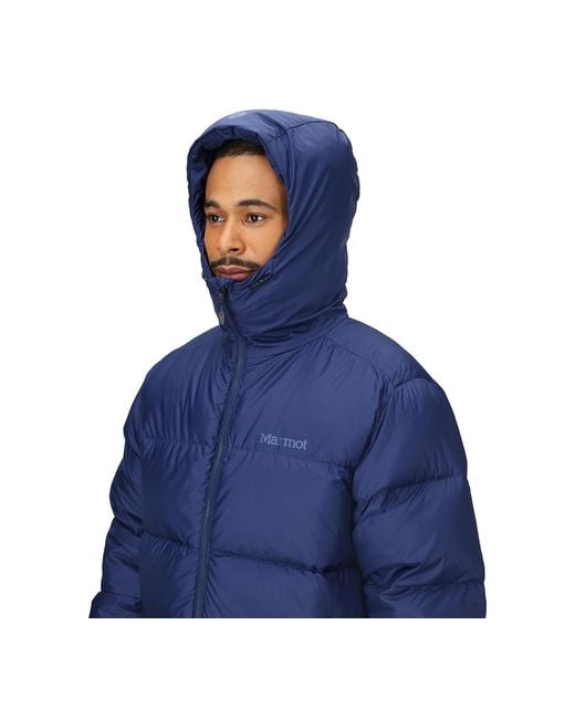 Marmot Blue Guides Down Hooded Jacket for men