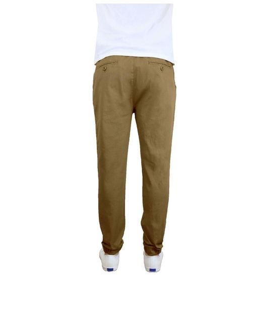 Galaxy By Harvic Natural Basic Stretch Twill joggers for men