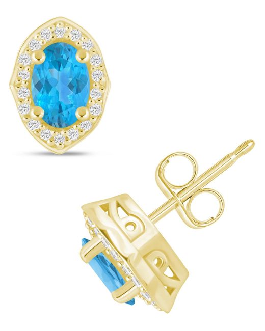 Macy's Metallic Gemstone And Diamond ((1/5 Ct. T.w.