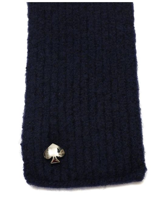Kate Spade Blue Knit Triangle Scarf