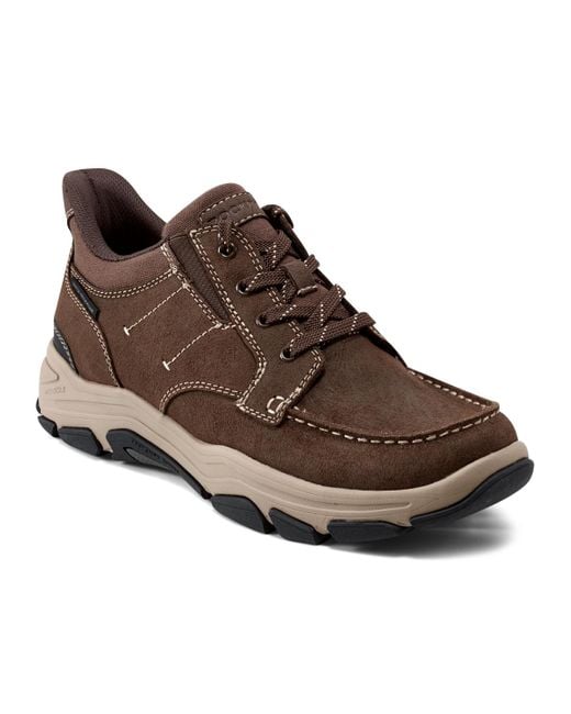 Rockport Brown Ronan Step Activated Lace-up Casual Sneakers for men