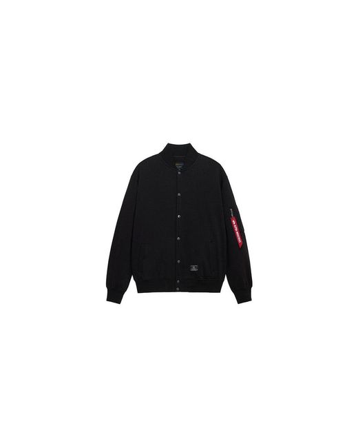Alpha Industries Black Ma-1 Fleece Jacket for men