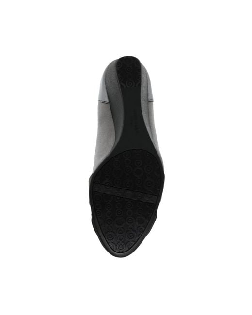 Anne Klein Black Timeout Wedge Pumps
