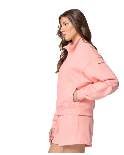 Columbia Pink Aldermore Full Zip Fleece Top
