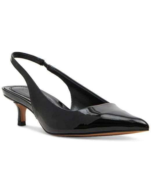 Steve Madden Black Kittie Slingback Kitten-heel Pumps