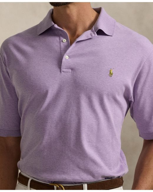 Polo Ralph Lauren Purple Big & Tall Classic Fit Soft Cotton Polo for men