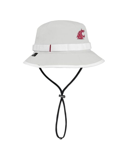 Nike White Washington State Cougars 2025 On-field Boonie Performance Bucket Hat for men