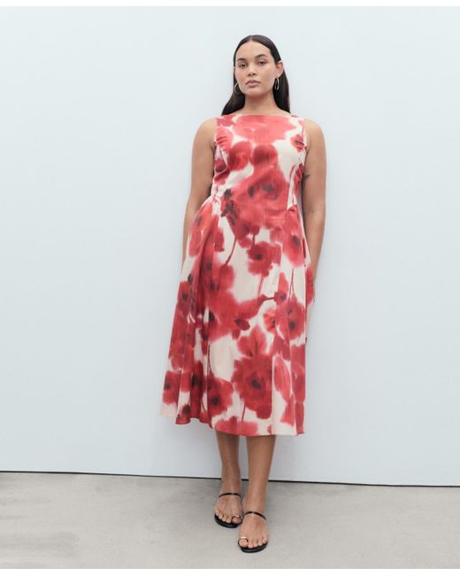 Mango Floral-print Flared Dress | Lyst Mango Floral-print Flared Dress | Lyst