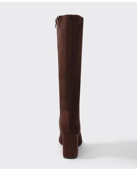 BERNESS Brown Adele Block Heel Knee High Boots