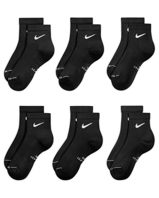 Nike Black Elevated Everyday Ankle Socks for men