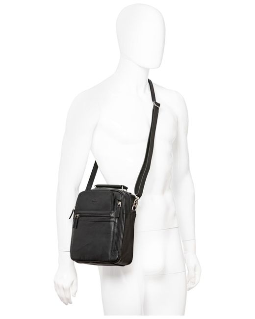 Mancini Black Buffalo Large Bag for men