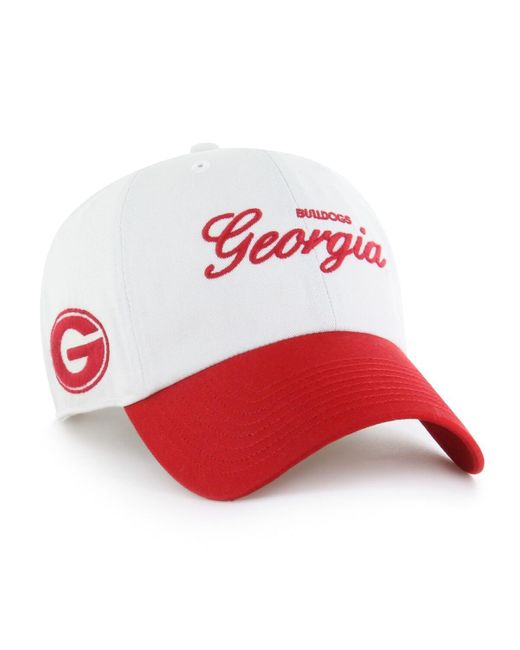 '47 Red Georgia Bulldogs Contemporary Basics Foundation Clean Up Adjustable Hat for men
