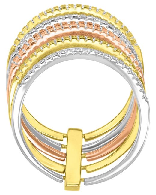 Macy's Metallic Cubic Zirconia Multi-layer Statement Ring