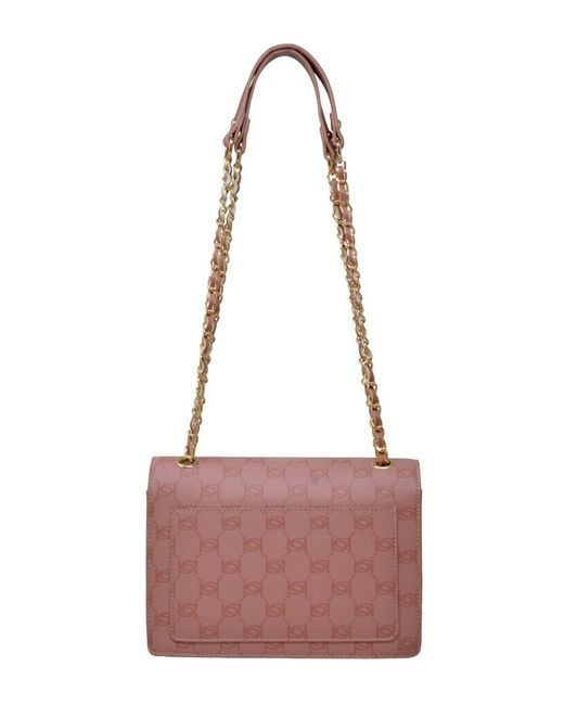 Bebe Red Serena Monogram Shoulder Bag