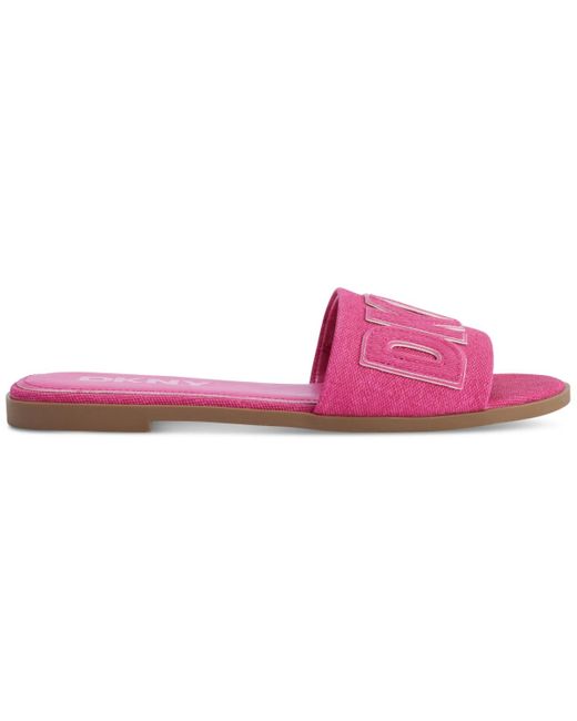 DKNY Pink Willow Slide Slip-on Flats Sandals