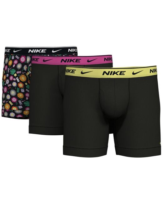 Nike Black 3-pk. Dri-fit Essential Cotton Stretch Boxer Briefs for men