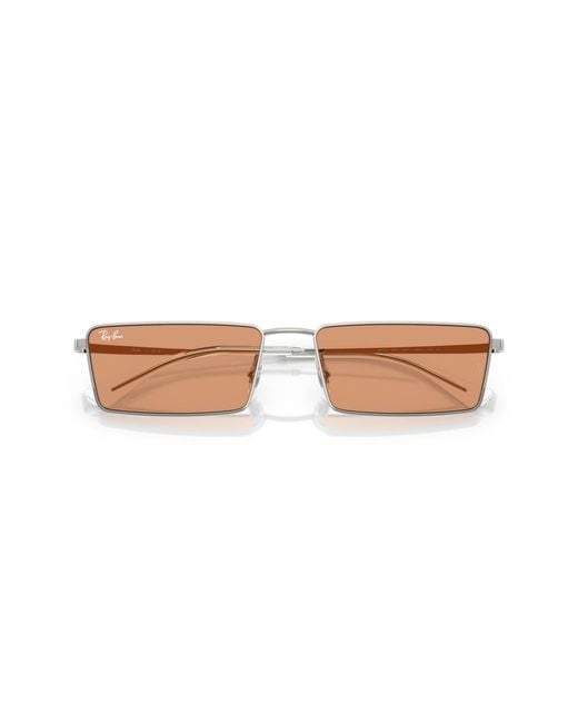 Ray-Ban White Rectangle Sunglasses