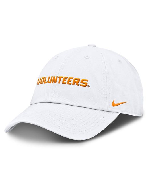 Nike White Tennessee Volunteers Core Club Mascot Wordmark Adjustable Hat for men