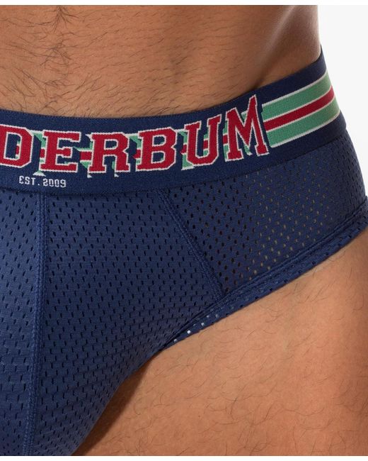 Rounderbum Blue Varsity Package Brief for men