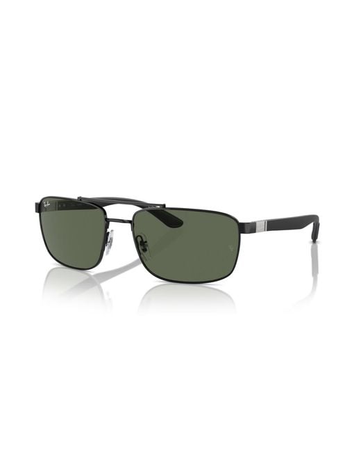 Ray-Ban Green Rectangle Sunglasses