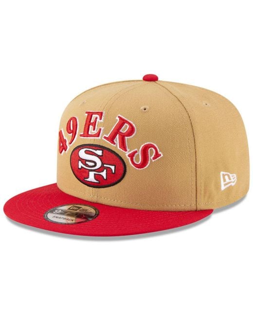 KTZ San Francisco 49ers Retro Logo 9fifty Snapback Cap in Red for Men