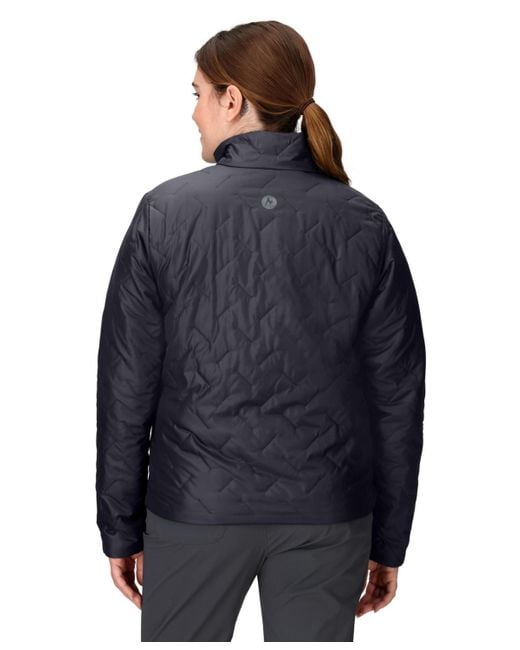 Marmot Blue Monoquilt Elastic-bound Cuff Jacket