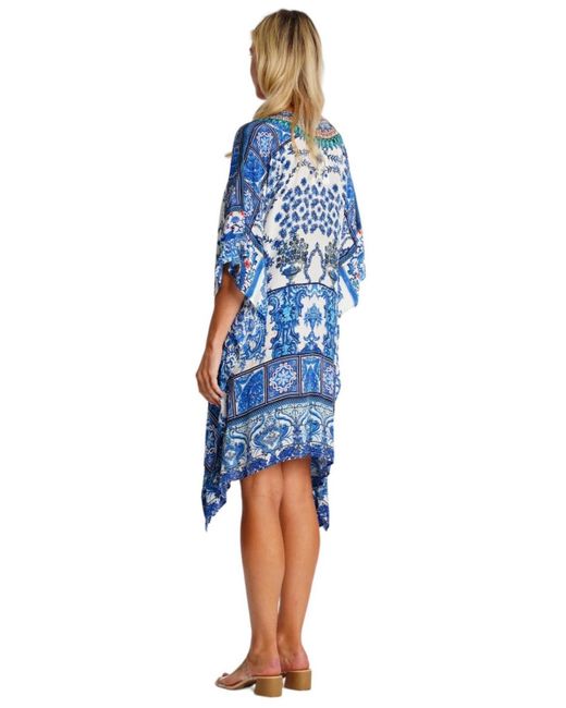La Moda Clothing Blue Short Regular Kaftan