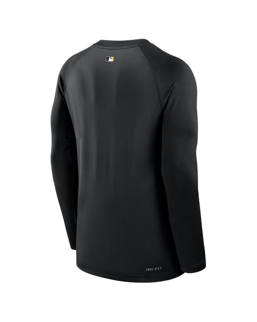 Nike Black Pittsburgh Pirates Authentic Collection Game Time Raglan Performance Long Sleeve T-shirt for men