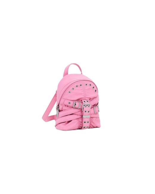Desigual Pink Mini Nylon Backpack