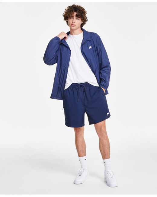 Nike Blue Club Flow Relaxed-fit 6" Drawstring Shorts for men