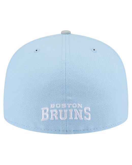 KTZ Blue /gray Boston Bruins Color Pack Two-tone 59fifty Fitted Hat for men