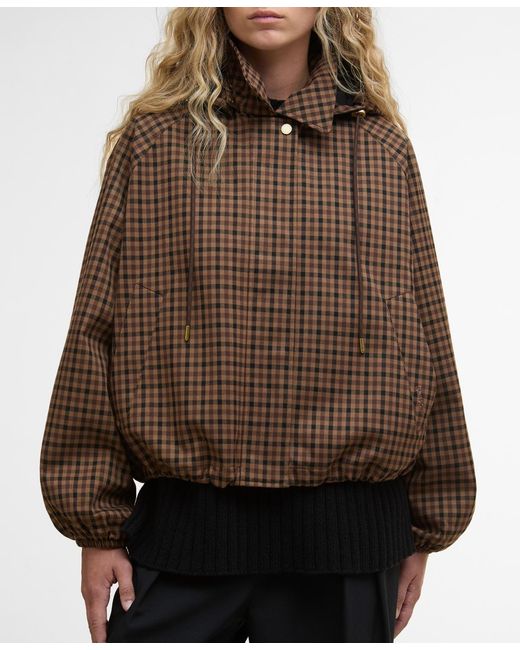 Barbour Brown Audrey Hooded Showerproof Jacket