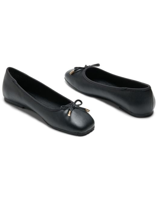 Kenneth Cole Black Elstree Square Toe Ballet Flats