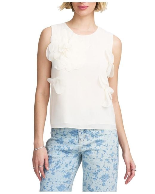 Elle Collection Floral Applique Shell in Blue | Lyst