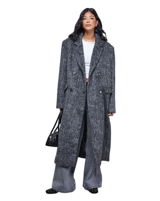 Warehouse Blue Structured Shoulder Coat