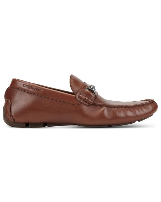 Kenneth Cole Brown Theme Bit Detail Driver Casual Loafer for men