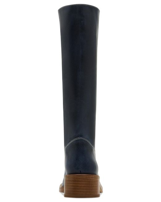 Steve Madden Blue riggs Tall Square-toe Boots