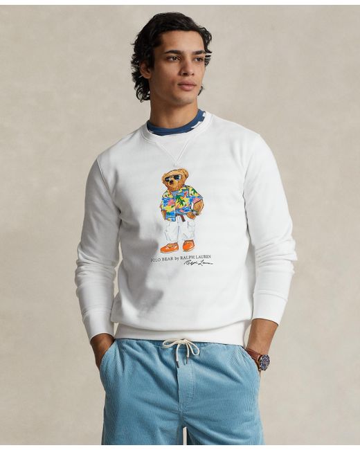 Polo Ralph Lauren White Polo Bear Fleece Sweatshirt for men