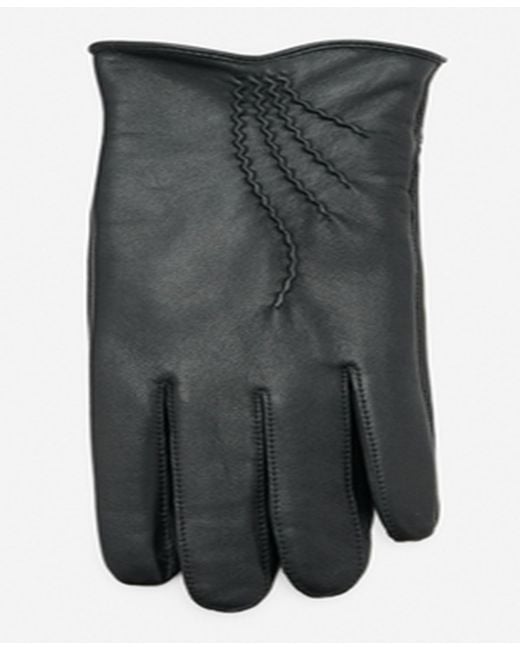 Mango Black Leather Gloves