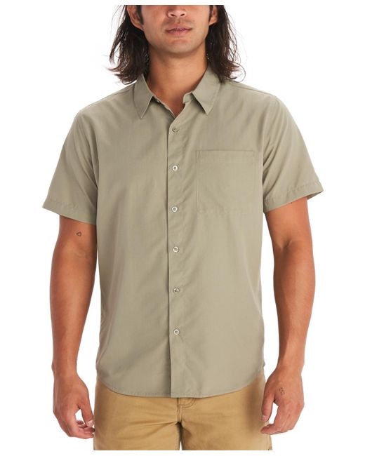 Marmot Green Aerobora Button-up Short-sleeve Shirt for men