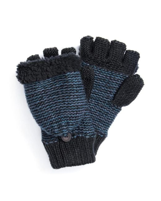 Muk Luks Blue Flip Mitten for men