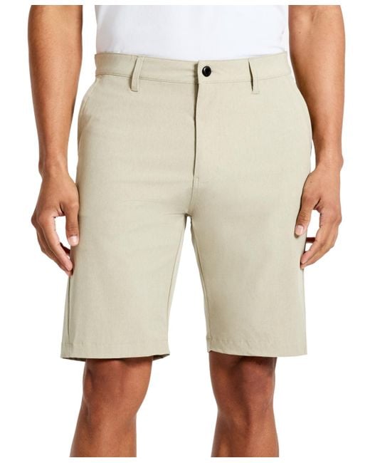 Kenneth Cole Natural Heathered Tech Performance 9" Shorts for men