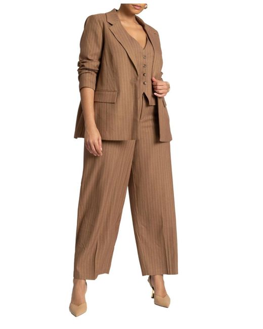 Eloquii Brown Plus Size Relaxed Trouser