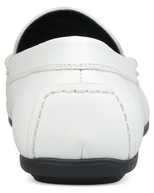 Alfani Masonn Slip-on Penny Driving Loafers in White for Men  display picture 2