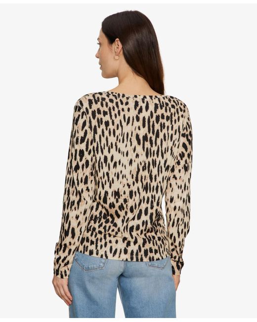 Sanctuary Blue Printed Long-sleeve T-shirt