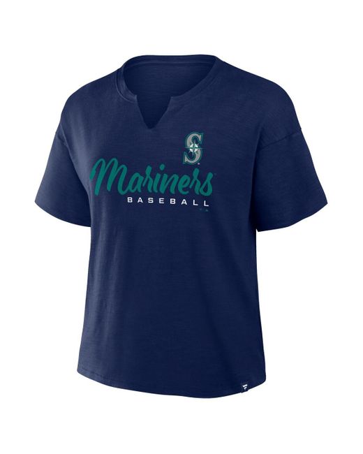 Fanatics Blue Seattle Mariners Fan Fave Stadium Slub Boxy T-shirt