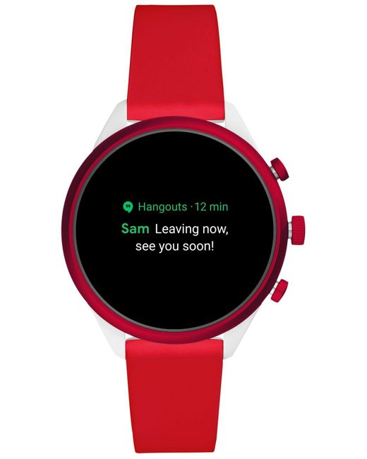 fossil smartwatch red