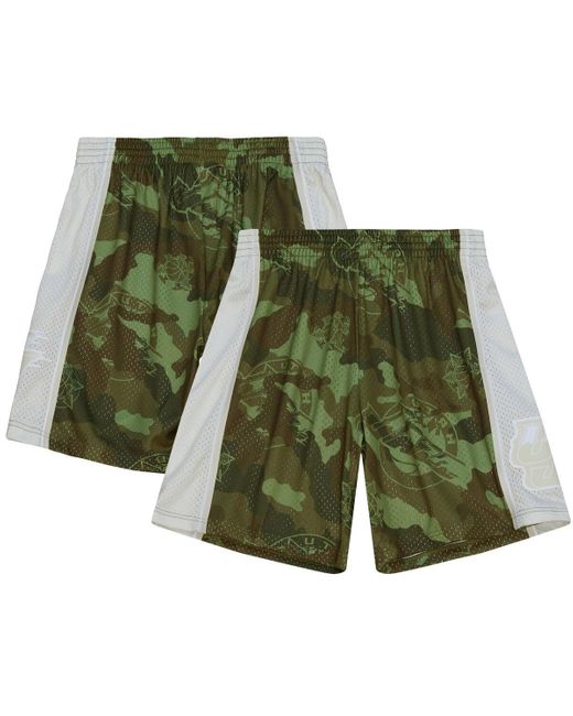 Mitchell & Ness Utah Jazz 1998-99 Hardwood Classics Ghost Green Swingman Shorts for men
